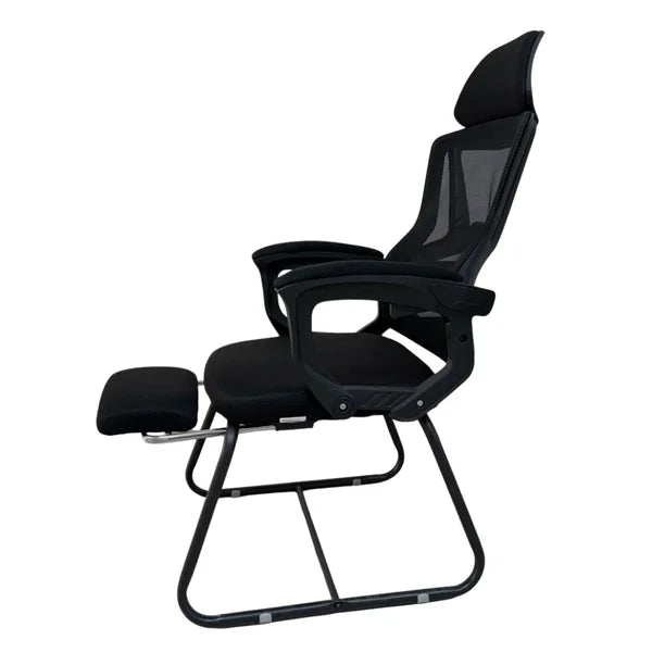 Cadeira Interlocutor Ergonômica com Apoio para os Pés – Conforto e Postura para Atendimento e Espera