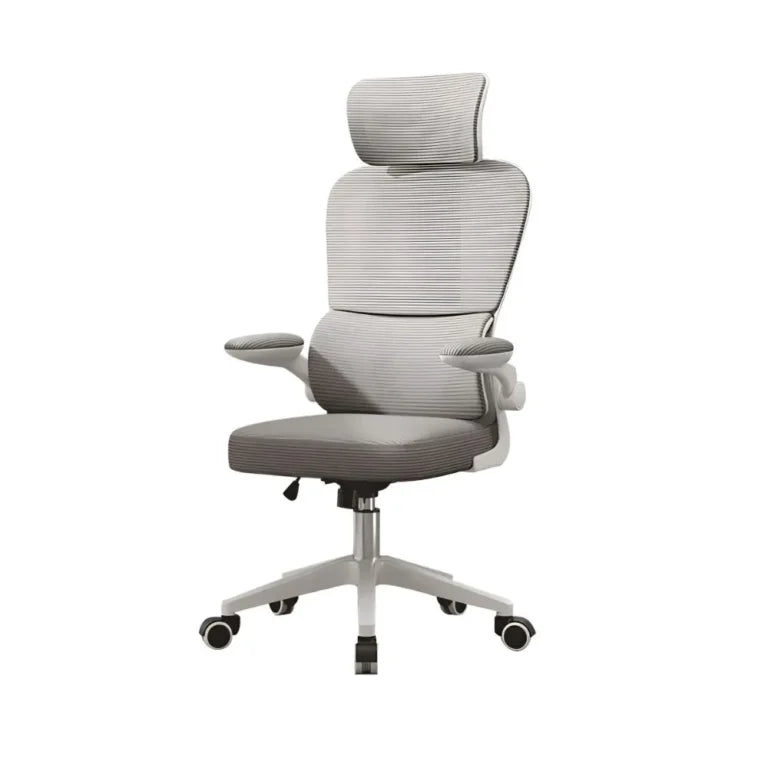 Cadeira Escritório Ergonômica Com Suporte Lombar Estofado Mesh