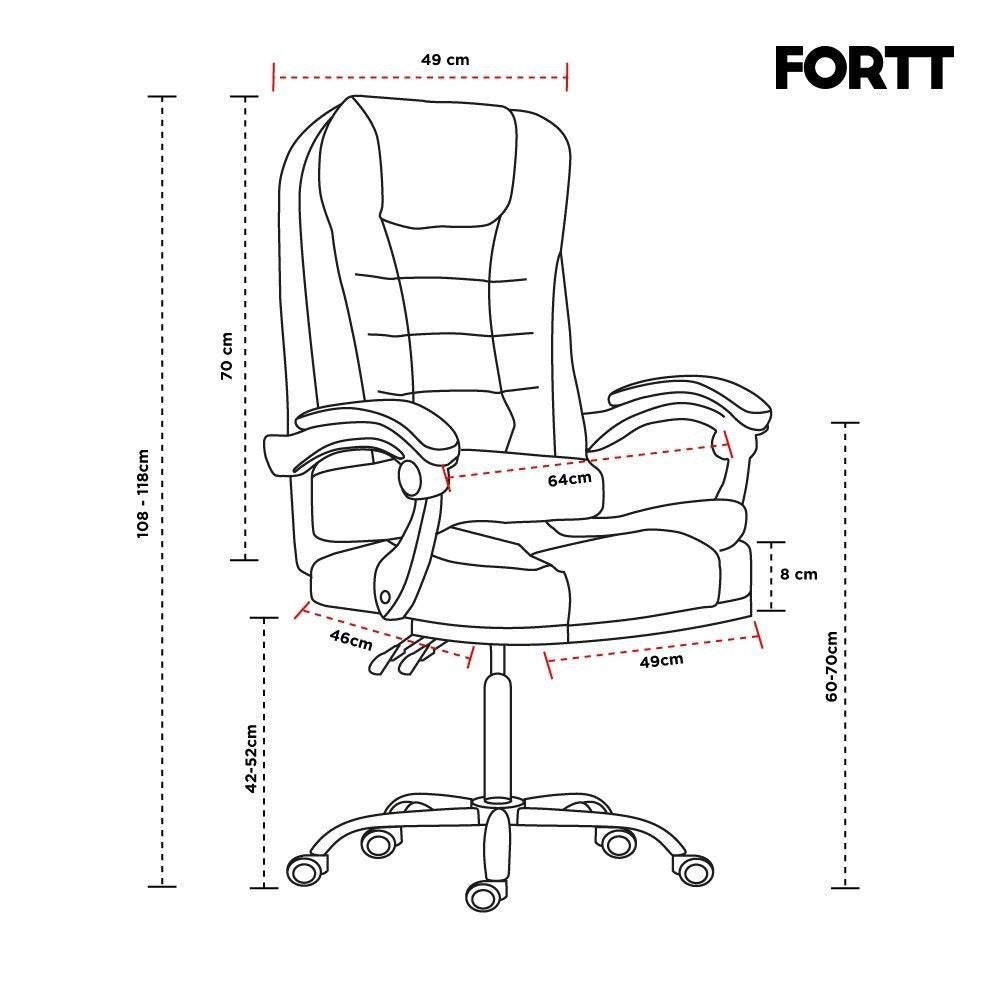 Cadeira de Escritório Presidente Base Cromada com Rodinha Fortt Paris Branca CPF02-B