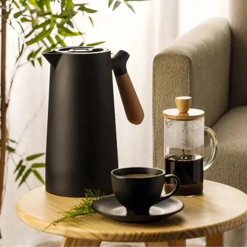 Cafeteira Prensa Francesa com Tampa de Bambu