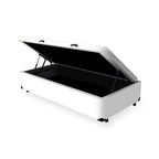 Cama Box Com Baú Solteiro 88cm Branco