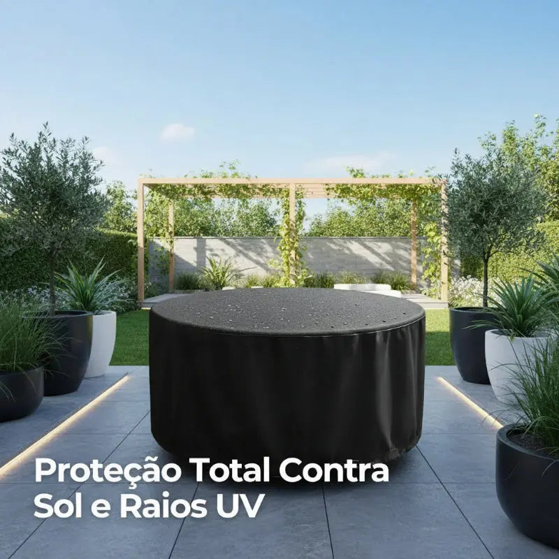 Capa Impermeável Redonda para Mesa e Cadeiras Externas