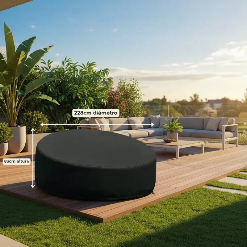 Capa Impermeável para Sofá Redondo de Jardim Chaise UV