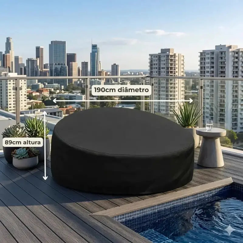 Capa Impermeável para Sofá Redondo de Jardim Chaise UV