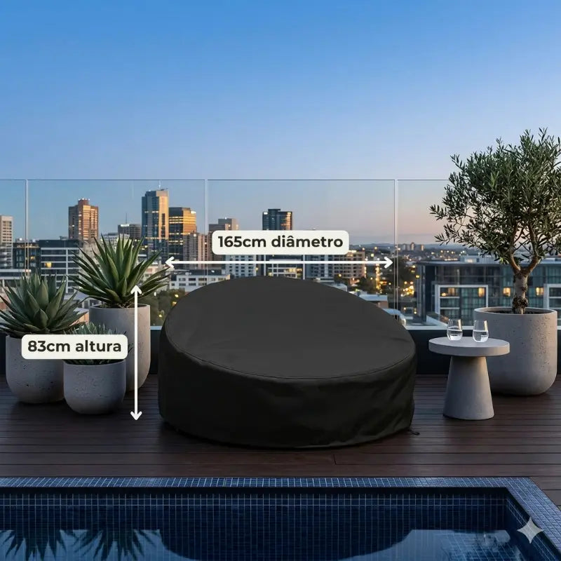 Capa Impermeável para Sofá Redondo de Jardim Chaise UV