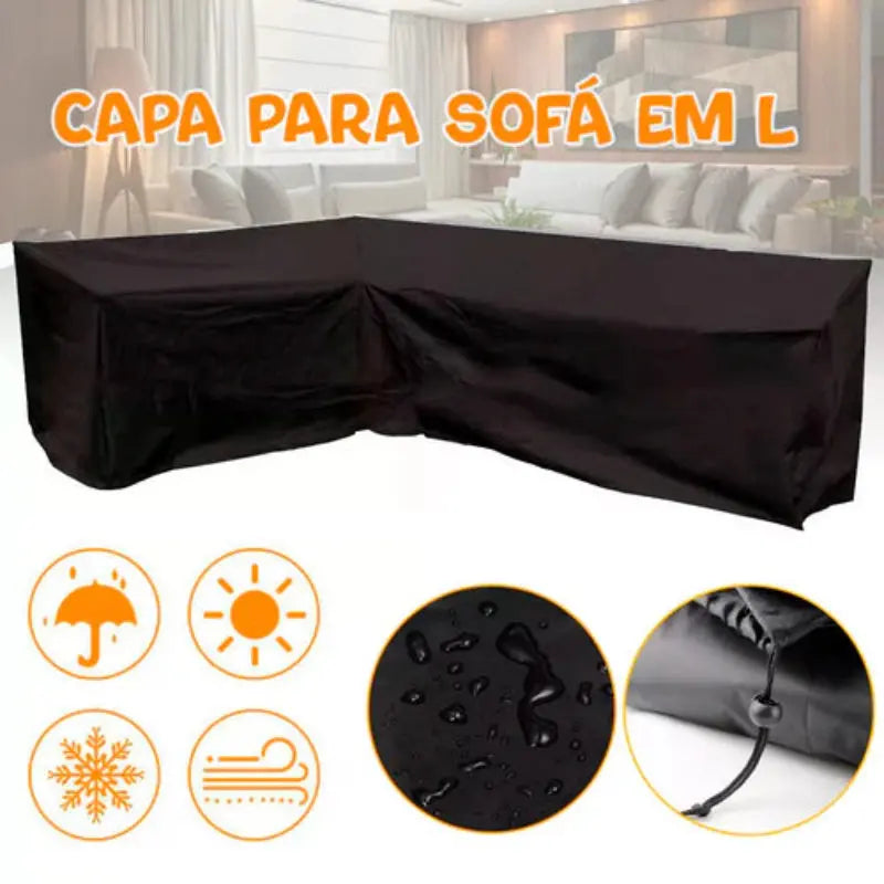 Capa Impermeável para Sofá em L Sofá de Canto