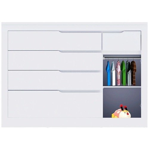 Cômoda Fraldário Cléo – Carolina Baby – Branco