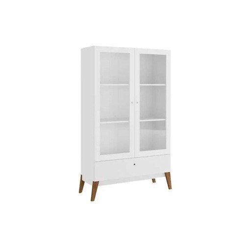 Cristaleira Genialflex Bahamas 2 Portas e 1 Gaveta Branco