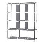 Guarda Roupa Dobrável Organizador De Roupa Cinza 88130b