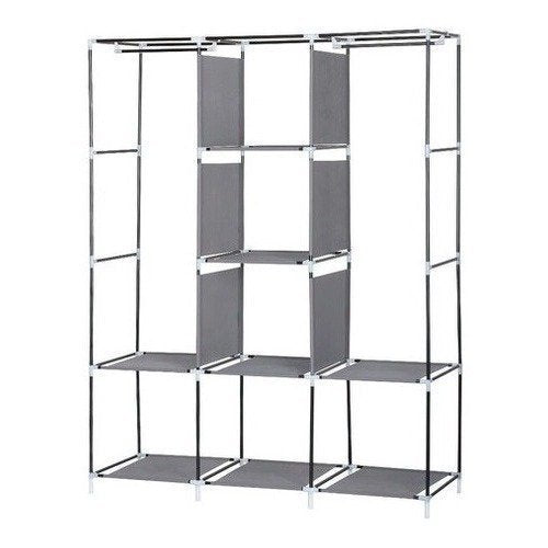 Guarda Roupa Dobrável Organizador De Roupa Cinza 88130b