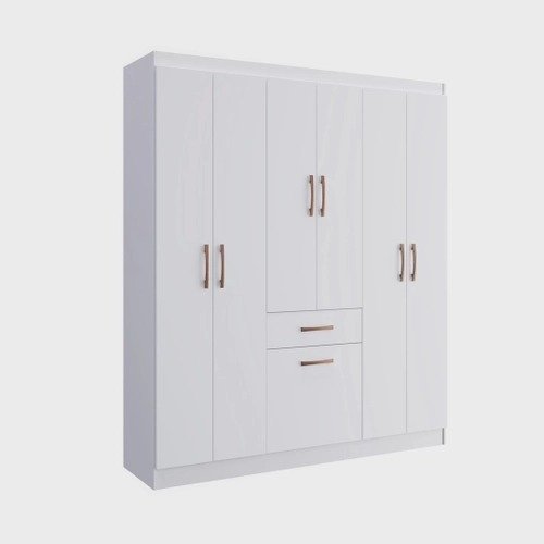 Guarda-Roupa Solteiro 6 Portas 1 Porta Basculante 1 Gaveta Dallas Espresso Móveis