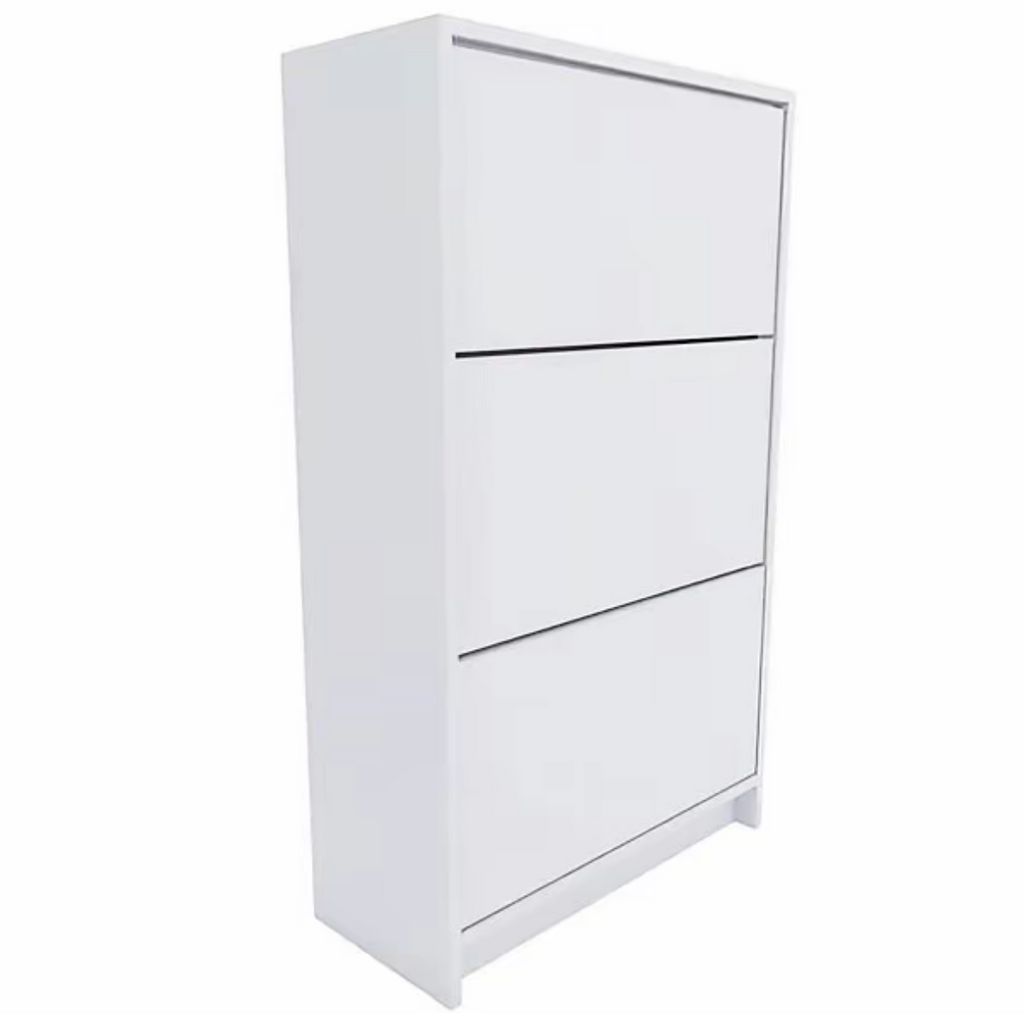 Sapateiro Armário 3 Compartimentos Basculantes Slim Branco