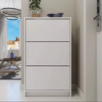Sapateiro Armário 3 Compartimentos Basculantes Slim Branco