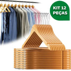 Kit Cabides de Madeira Marfim Premium com Gancho Giratório 360°