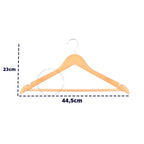 Kit Cabides de Madeira Marfim Premium com Gancho Giratório 360°