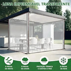 Lona Transparente Impermeável para Varanda e Garagem
