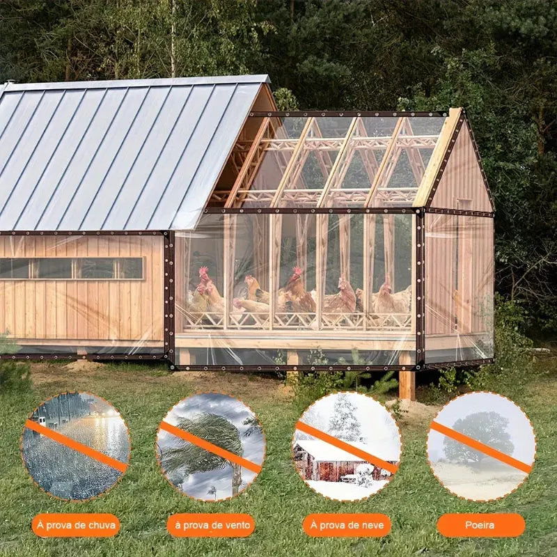 Lona Transparente Impermeável para Varanda e Garagem