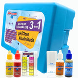 Medidor de pH e Cloro e Alcalinidade Kit Estojo Teste Água de Piscina