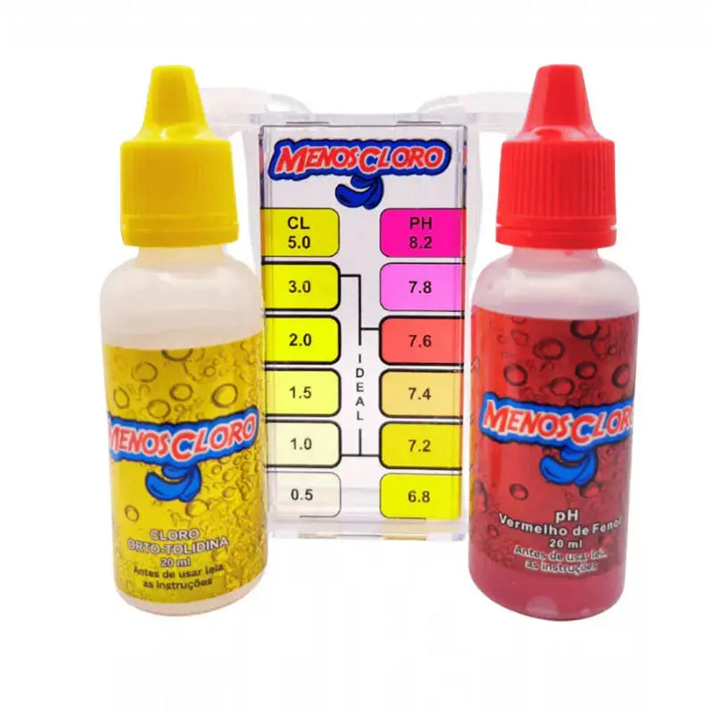 Medidor de pH e Cloro e Alcalinidade Kit Estojo Teste Água de Piscina
