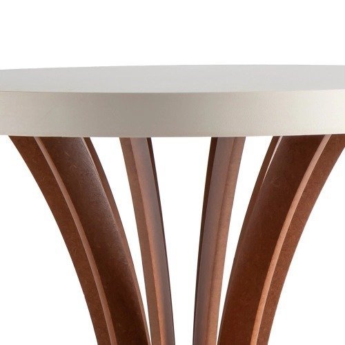 Mesa de Canto Cálice Redonda 50cm (tampo) x 60cm de Altura – Branco