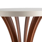 Mesa de Canto Cálice Redonda 50cm (tampo) x 60cm de Altura – Branco