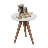 Mesa de Canto Lateral Designer Branco p Sala Estar Moveis