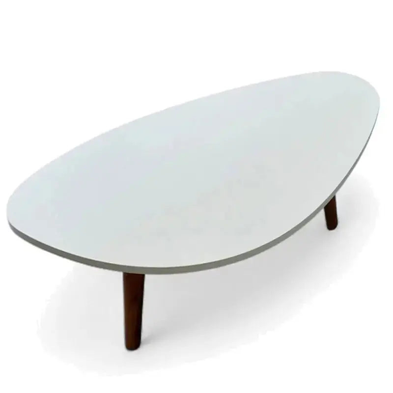 Mesa de Centro Retrô Orgânica 90x52cm Acabamento Premium Madeira