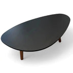 Mesa de Centro Retrô Orgânica 90x52cm Acabamento Premium Madeira