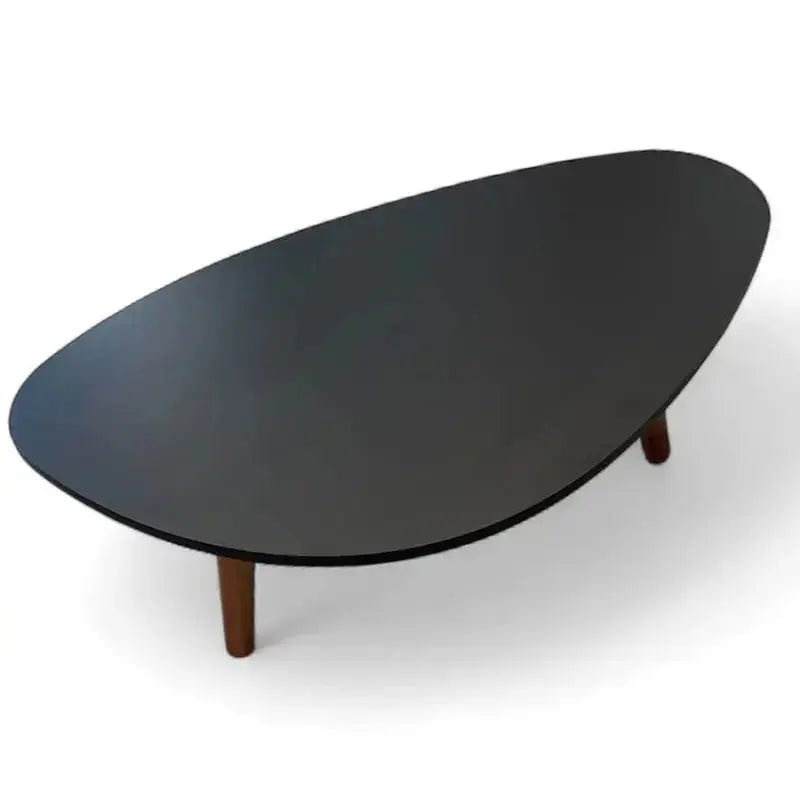 Mesa de Centro Retrô Orgânica 90x52cm Acabamento Premium Madeira