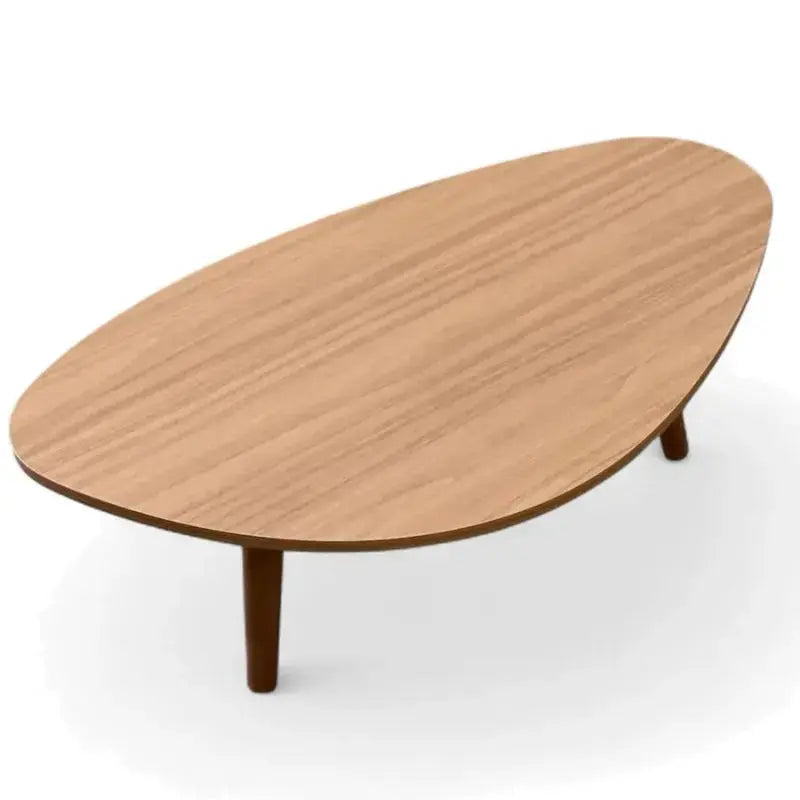 Mesa de Centro Retrô Orgânica 90x52cm Acabamento Premium Madeira