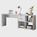 Mesa de Escritório em L 2 Gavetas 3 Nichos Office nt 2060 Notável Móveis
