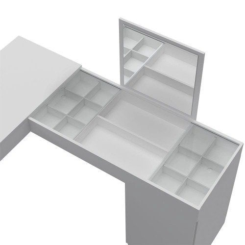 Penteadeira Camarim Escrivaninha de Canto Estrela B03 Branco – Mpozenato