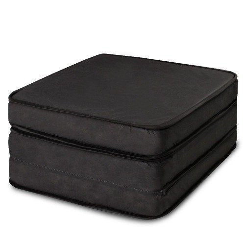Puff Multiuso 3 Em 1 Solteiro Espuma Preto – Bf Colchões