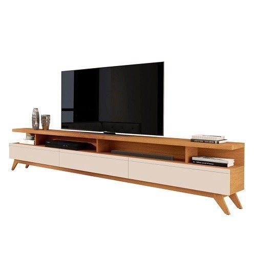 Rack Para TV Até 85 Polegadas Vivare 2.2 Wood Nature/Off White – jlar Móveis