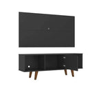 Rack com Painel para TV até 42 Polegadas Salah Preto 135 cm