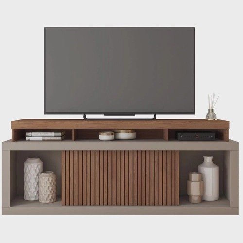 Rack para TV até 75 Polegadas Frisos Decorativos Valença Caemmun