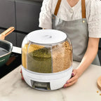 Dispenser Giratório Automático para Alimentos Branco