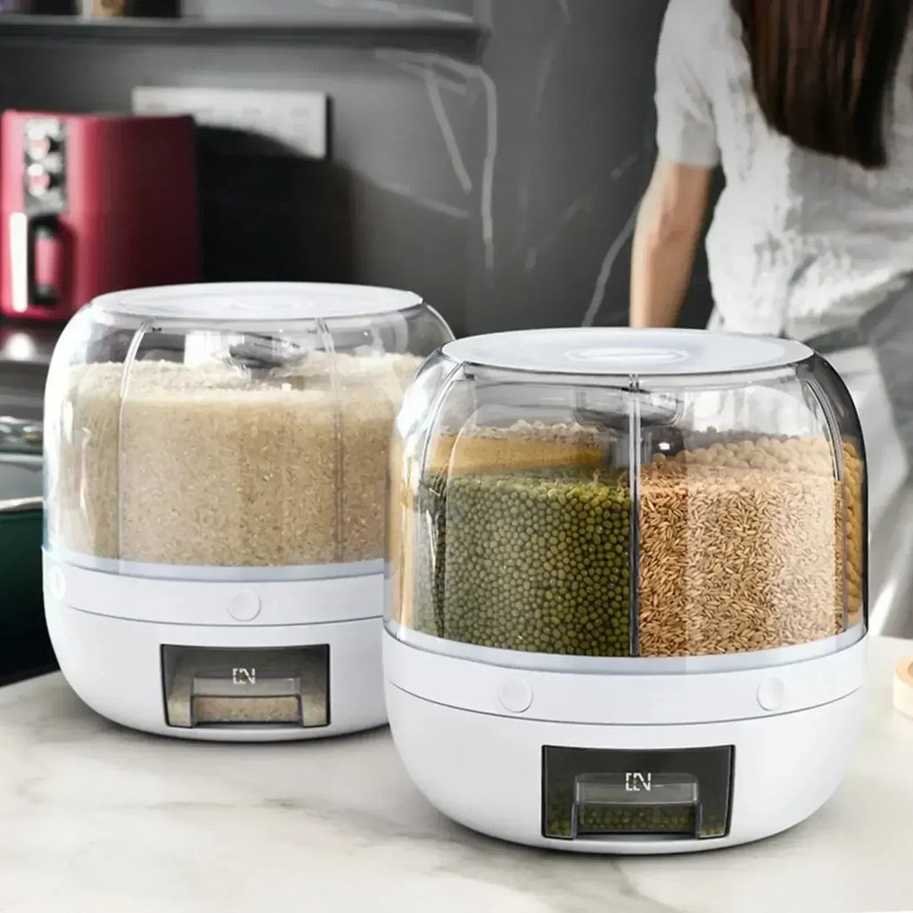 Dispenser Giratório Automático para Alimentos Branco