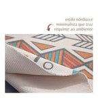 Tapete de Algodão Retangular Sala Quarto Nórdico Linhas