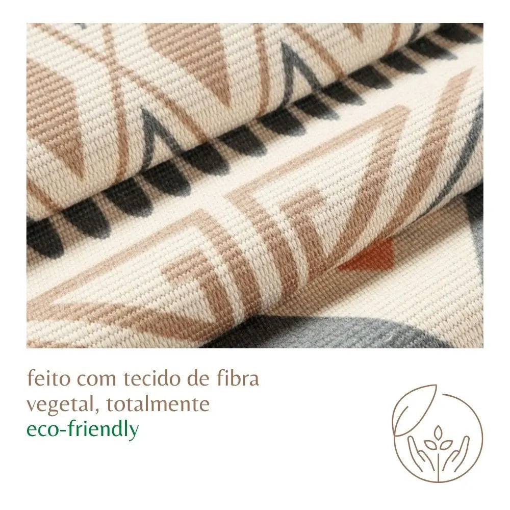 Tapete de Algodão Retangular Sala Quarto Nórdico Triângulos