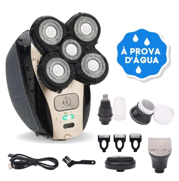 Barbeador e Aparador Elétrico 5 em 1 à Prova D Água Shaver Max