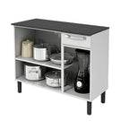 Balcão de Aço Itatiaia Cozinha 105cm Rose Branco com Gavetas – Linha Premium