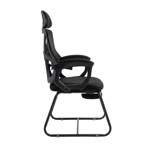 Cadeira Interlocutor Ergonômica com Apoio para os Pés – Conforto e Postura para Atendimento e Espera