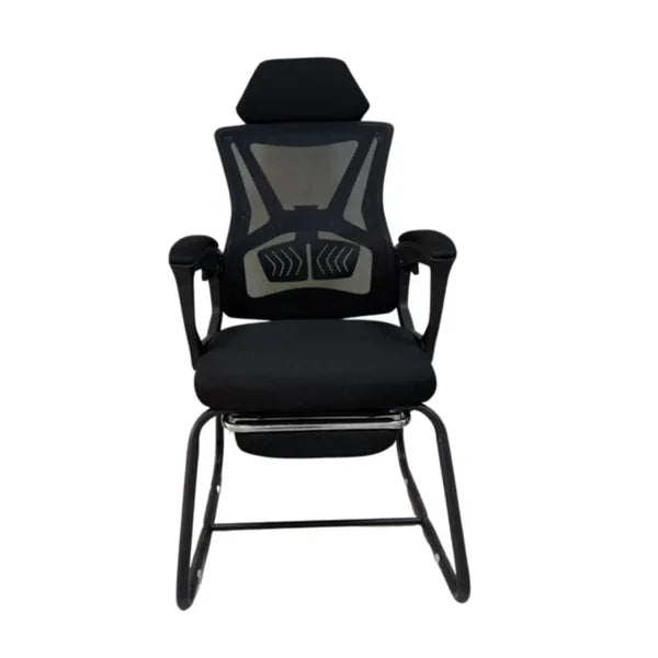 Cadeira Interlocutor Ergonômica com Apoio para os Pés – Conforto e Postura para Atendimento e Espera