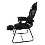 Cadeira Interlocutor Ergonômica com Apoio para os Pés – Conforto e Postura para Atendimento e Espera