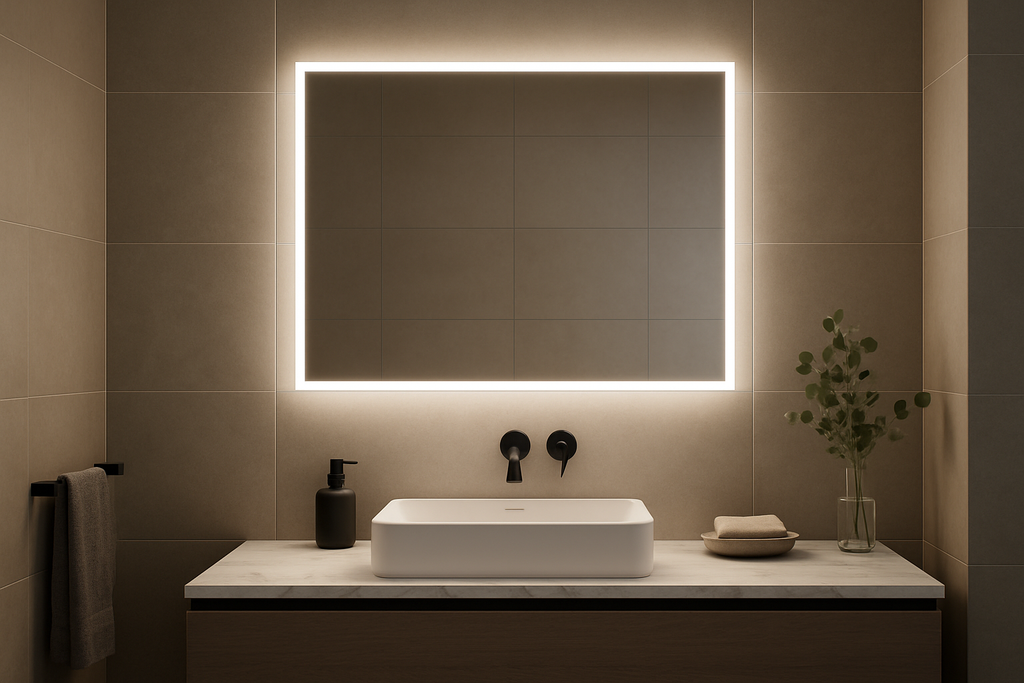 Espelho Banheiro LED 60x80cm – Iluminação Touch Moderno