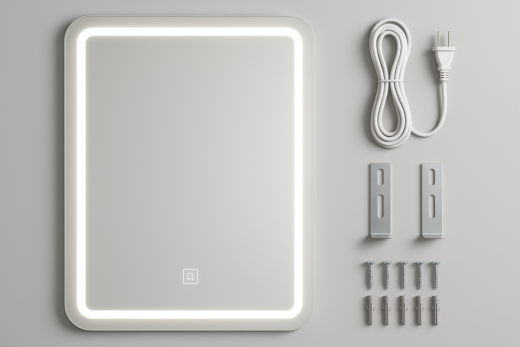 Espelho Banheiro LED 60x80cm – Iluminação Touch Moderno