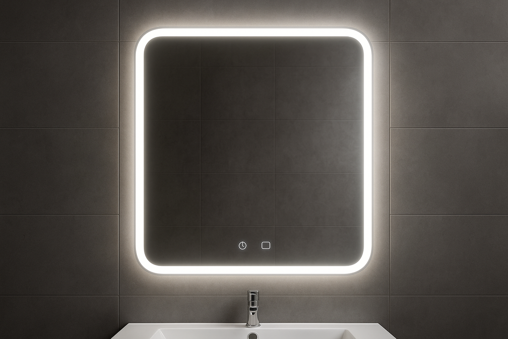 Espelho Banheiro LED 60x80cm – Iluminação Touch Moderno