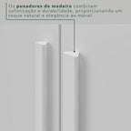 Guarda-roupa Casal 4 Portas 2 Gavetas França Branco