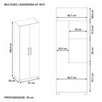 Armário Multiuso 2 Portas Lavanderia